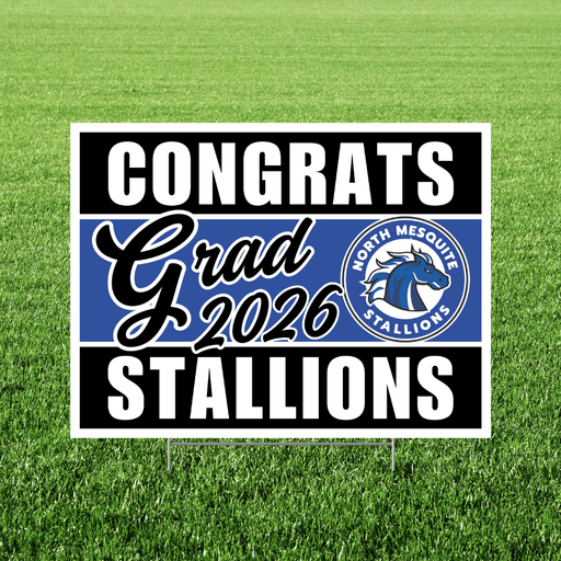North Mesquite TX Grad Yard Sign 18x24" | 1ct
