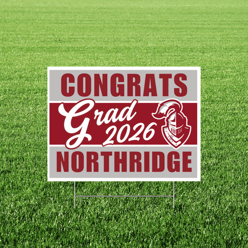 Northridge High School Grad Yard Sign 24" x 18" | 1 ct