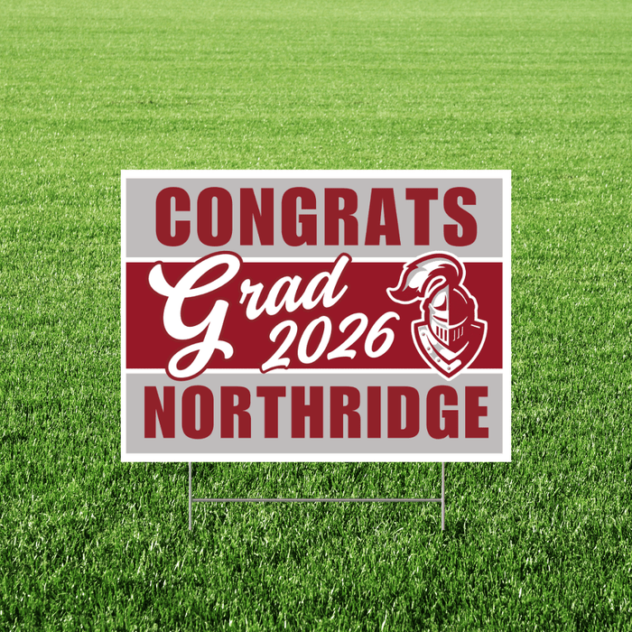 Northridge High School Grad Yard Sign 24" x 18" | 1 ct - Zurchers