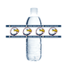 Water bottle label featuring Olathe North Eagles branding with navy blue and gold eagle logos repeated across white adhesive bands that wrap around a clear plastic water bottle.
