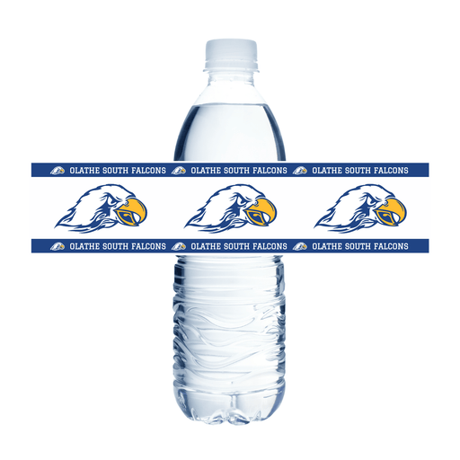 Olathe South KS Waterbottle Label 8.5x2" | 24ct