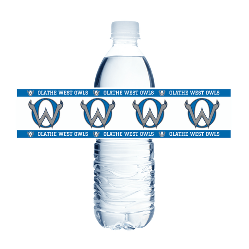Olathe West KS Waterbottle Label 8.5x2" | 24ct