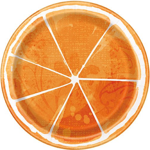 Orange Slice Summer Citrus Plate 7in | 8ct