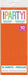 Package of 10 sheets of bright orange tissue paper for party decorations, with colorful "PARTY" text and bilingual labeling on white header.