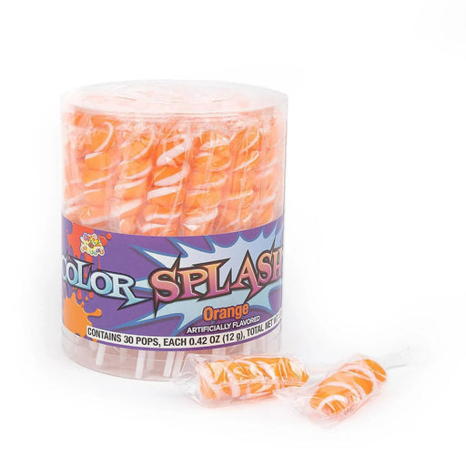 Orange Color Splash Orange Lollipops | 30ct