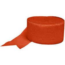 Orange Peel 500' Crepe Paper Streamer - Zurchers