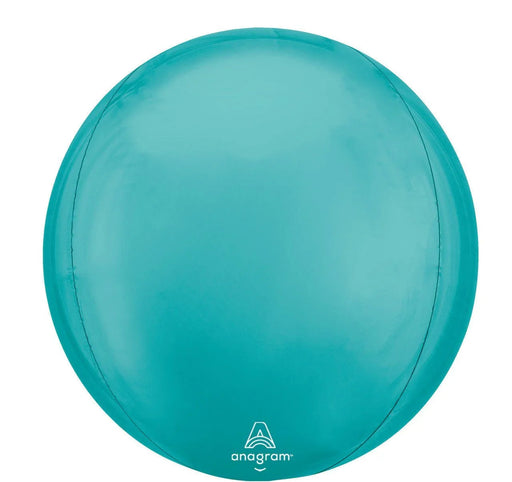 Turquoise spherical foil balloon with the Anagram logo visible at the bottom.