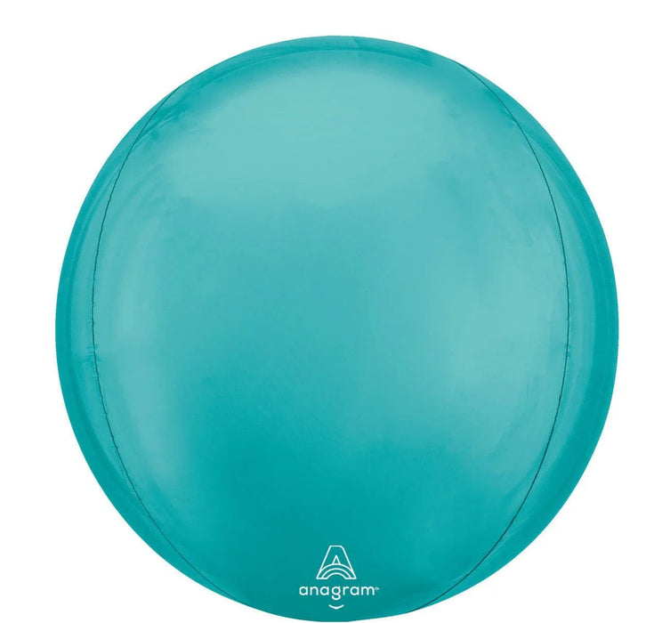 Turquoise spherical foil balloon with the Anagram logo visible at the bottom.