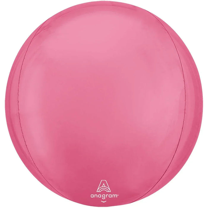 Vibrant pink spherical foil balloon with the Anagram logo visible at the bottom.