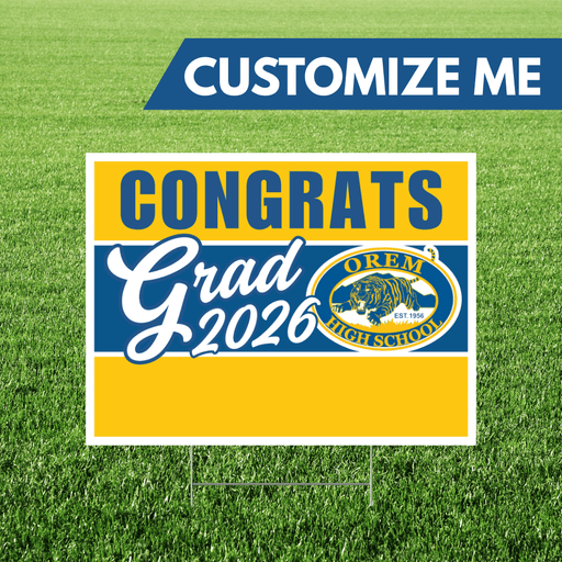 Orem High School Custom Name Grad Yard Sign 24" x 18" | 1 ct