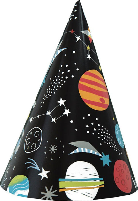 8ct Party Hats Outer Space