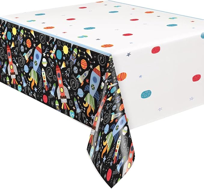 54x84in Tablecover Plastic Outer Space - Party Supplies