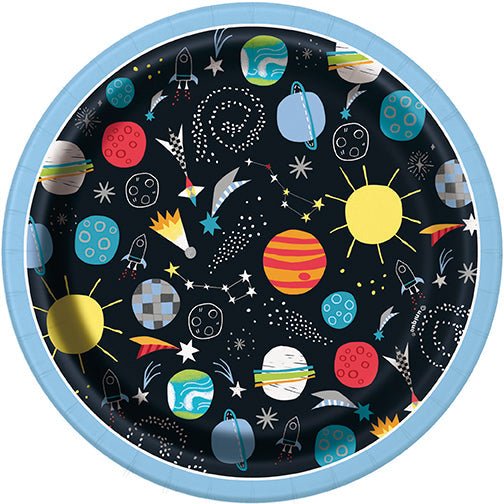 Outer Space Round Plate 7in | 8ct