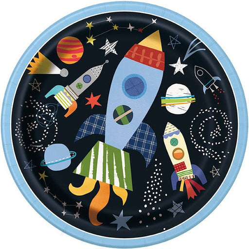 Outer Space Round Plate 9in | 8ct