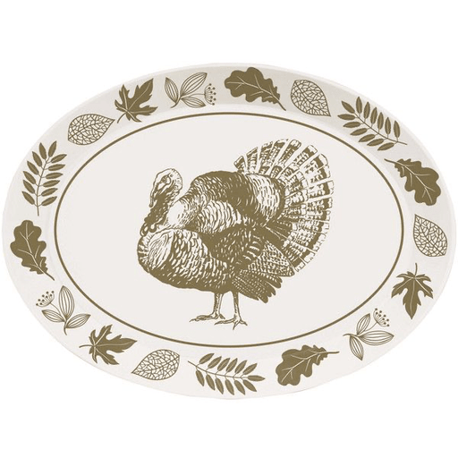 Oval Plastic Tray Turkey - 10" X 13"