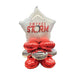 Star-shaped balloon with 'Owyhee Storm' text on a white background