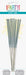 Package of 8 sparkler sticks with gray handles and white tips, displayed fanned out with gold sparkle effects illustrated around them.