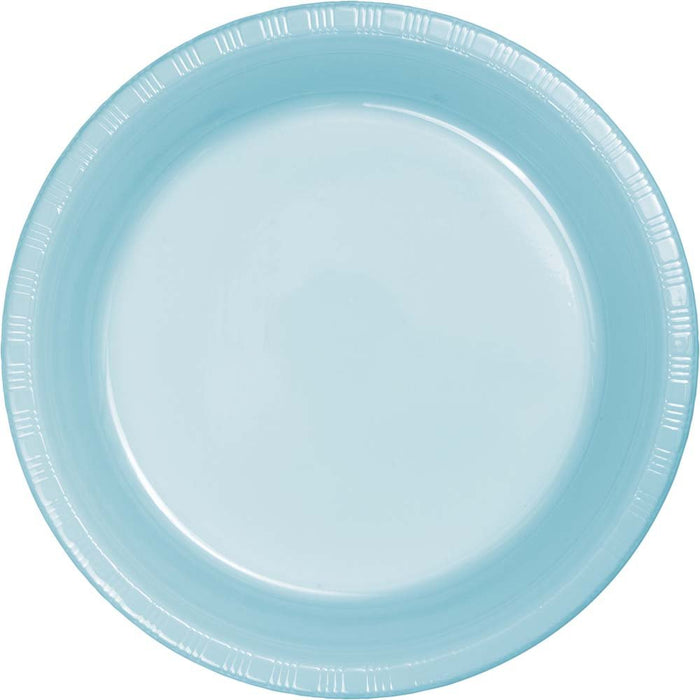 10in Plastic Plate Pastel Blue - Party Supplies