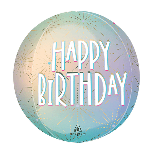 Pastel Dream Birthday Orbz Balloon, 15" x 16" | 1ct