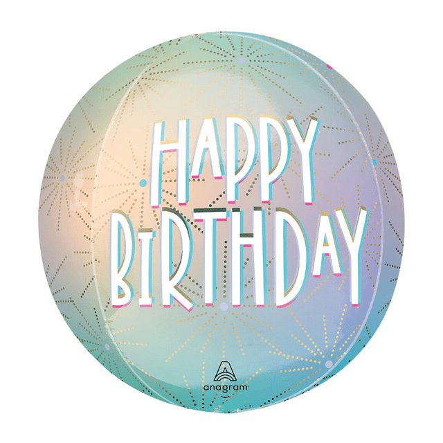Pastel Dream Birthday Orbz Balloon, 15" x 16" | 1ct