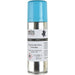 Volke Aerosol temporary hair colour spray in pastel blue, 125ml metal canister with bright blue plastic cap and product label showing formulation code and flammable warning symbol.