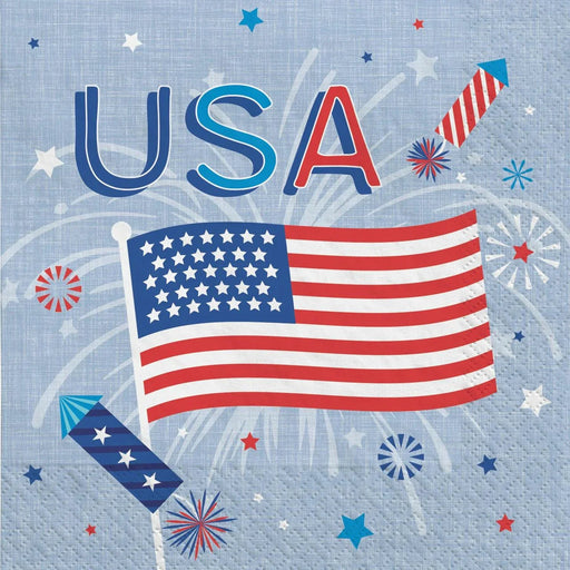 Patriotic Celebration Beverage Napkins 40pcs | 1ct