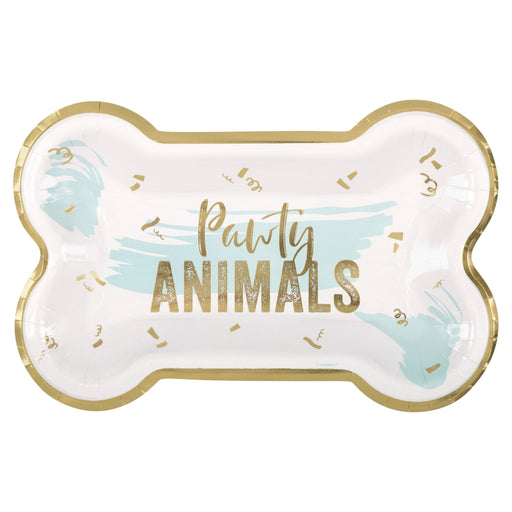 Paw Party Bone Shaped Plate 10in | 8ct