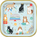 8ct 9in Cat Square Plate Paw Party