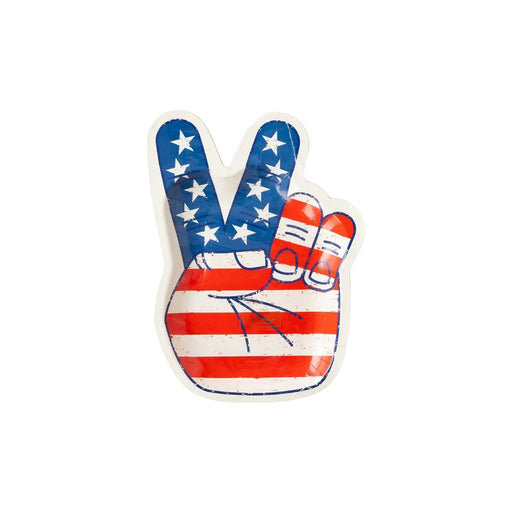 Peace Flag Hand Plate 10" | 8 ct