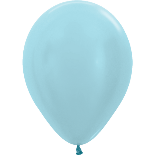 Pearl Blue Latex Balloon w/ Helium & Hi-Float, 11" | 1 ct
