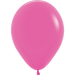 Single pearl fuchsia latex balloon with a tied knot at the base, displayed against a white background.