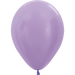 Single pearl lilac latex balloon with a dark purple tied knot at the base, displayed against a white background.