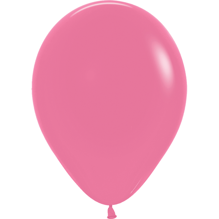 Single pearl pink latex balloon with a tied knot at the base, displayed against a white background.