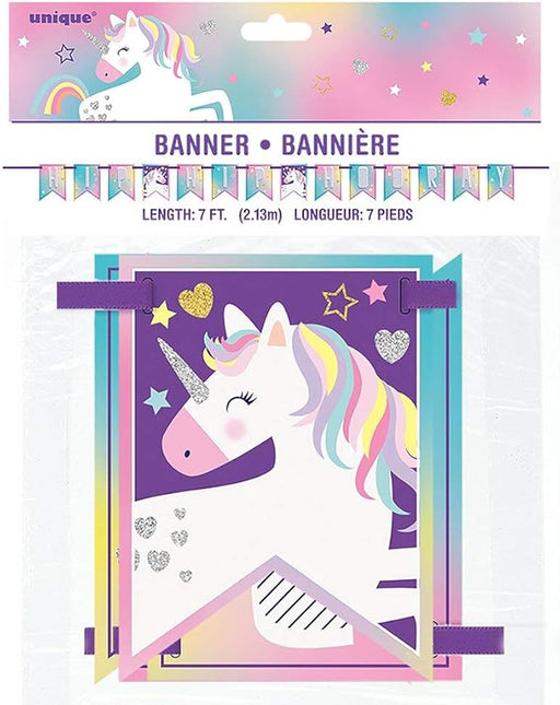 Pennant Unicorn Banner 7ft | 1ct