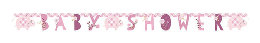 Pink Floral Elephant Jointed Banner 6ft | 1ct