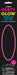 Pink neon glow necklace in oval shape on black packaging labeled Party Glow Necklace Collier, containing one 2.3mL liquid-filled tube.
