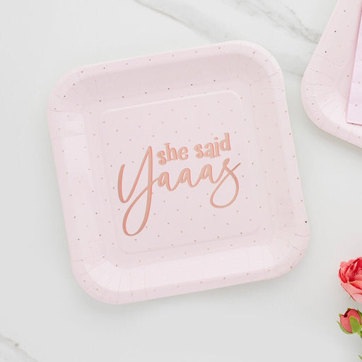 Pink She Said Yaaas 9in Paper Plates | 10ct