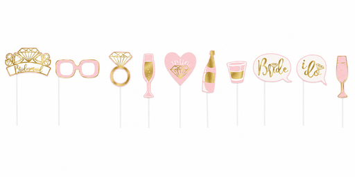 Pink/Gold Bachelorette Photo Prop | 10ct