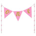Pink One Pennant Cake Topper - Zurchers