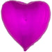 Bright magenta foil heart-shaped balloon with a smooth surface and visible seams, displayed against a white background.