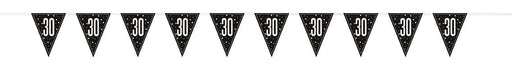 Plastic Prismatic 30th Birthday Flag Banner 9ft | 1ct