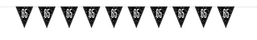 Plastic Prismatic 65th Birthday Flag Banner 9ft | 1ct