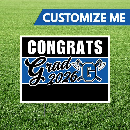 Pleasant Grove High School Name Custom Grad Yard Sign 24" x 18" | 1 ct