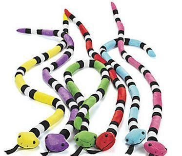 Plush Bright Snakes 45" | 12ct
