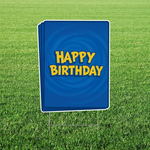Poke Cards Happy birthday Yard Sign 18"x24" | 1ct