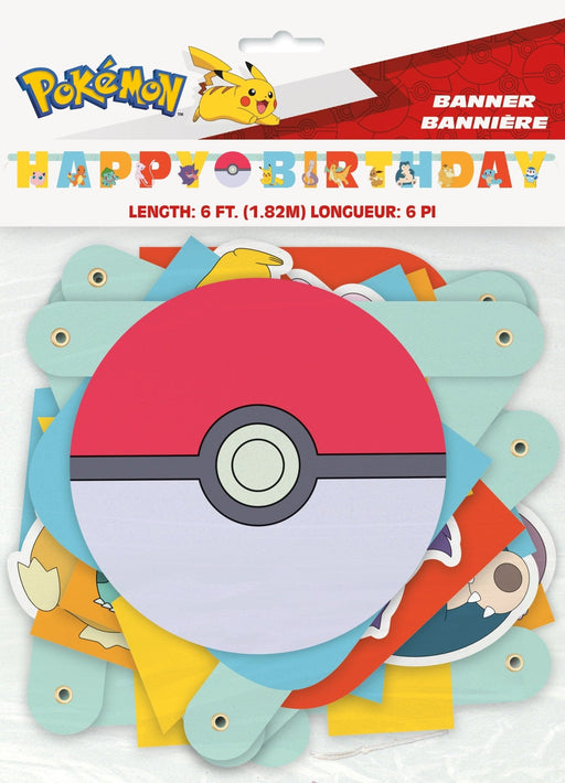 Pokemon Happy Birthday Banner 6' | 1ct