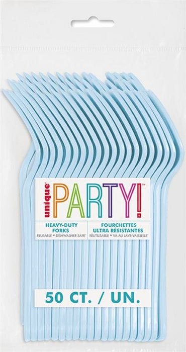 Powder Blue Heavy - Duty Plastic | 50ct - Zurchers