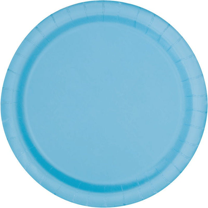 Powder Blue Paper Dinner Plates | 50ct | 9in - Zurchers