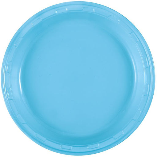 Powder Blue Plastic Plate 10in | 50ct