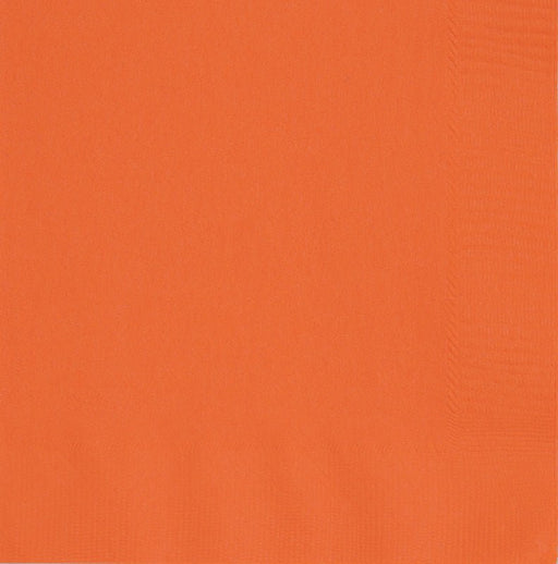 Pumpkin Orange Beverage Napkins | 100ct